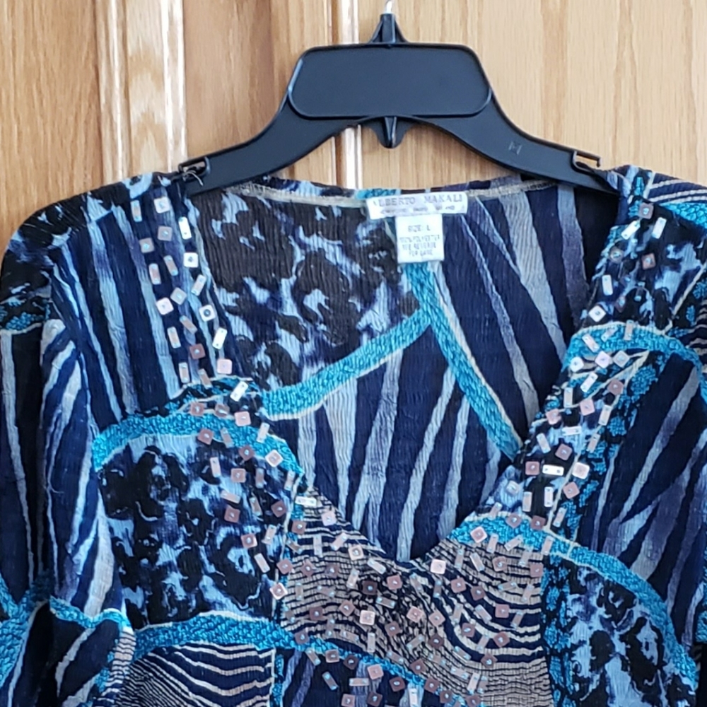 Alberto Makali V neck blouse Large - Picture 3 of 8